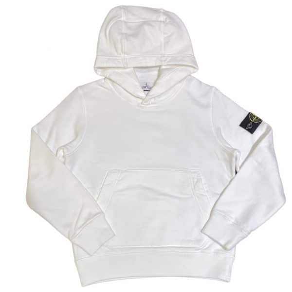 Stone Island - Felpa con cappuccio bimbi - Bianca