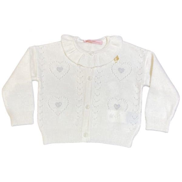 Miss Blumarine - Cardigan bambina - Panna bimba
