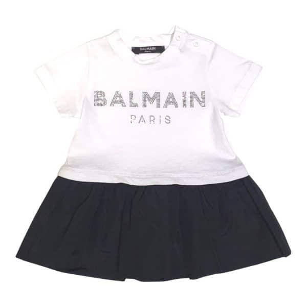 Balmain - Abito per neonata - White Black