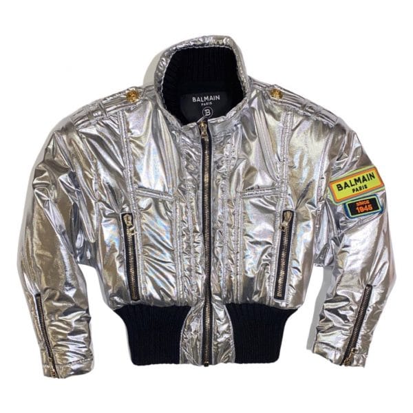 Balmain - Giubbino in nylon - Argento