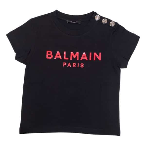 Balmain - T-shirt per bimba - Black
