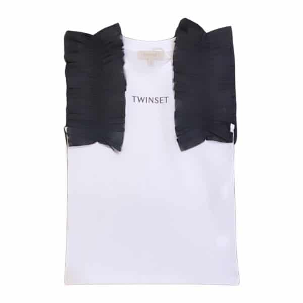Twinset - T shirt bambina - Bianca Nera