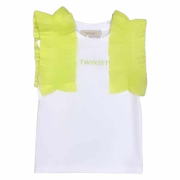 Twin-set - Canotta con tulle - Lime