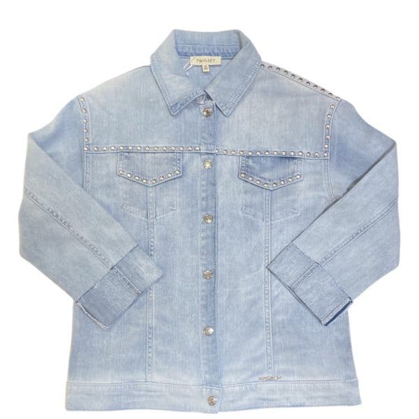 Twinset - Giubbino in jeans bambina - Jeans chiaro