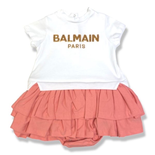 Balmain - Abito bimba - Bianco Rosa