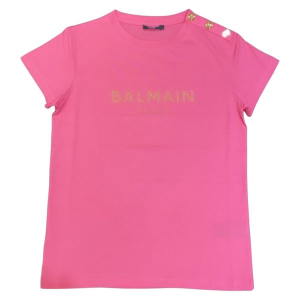 Balmain - T-shirt bambina - Fucsia