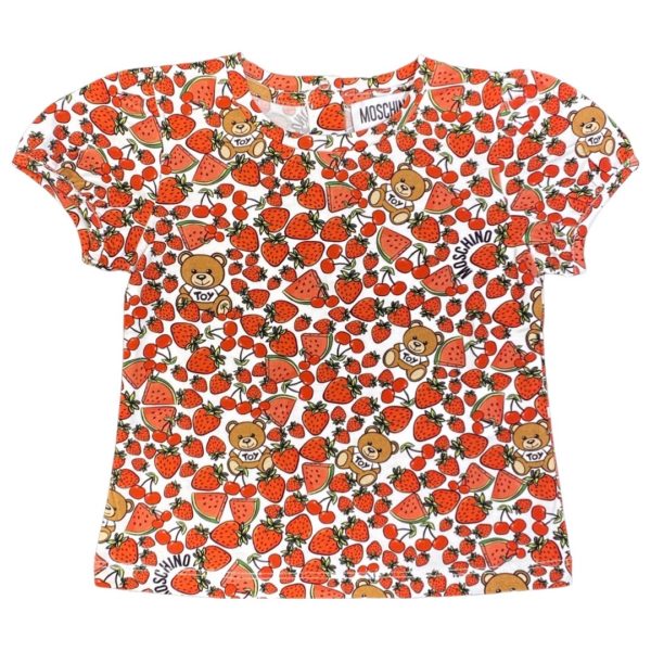 Moschino - T shirt per neonata - Bianca Rossa