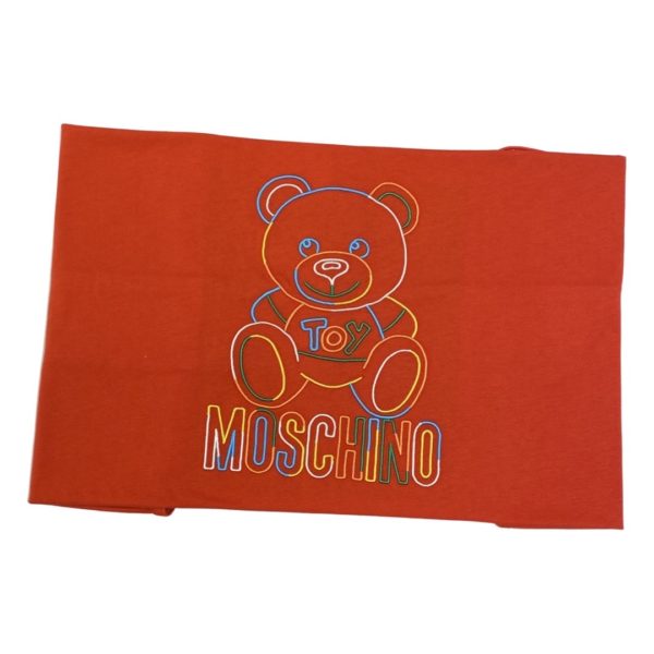 Moschino - Coperta con orsetto  per neonati- rosso