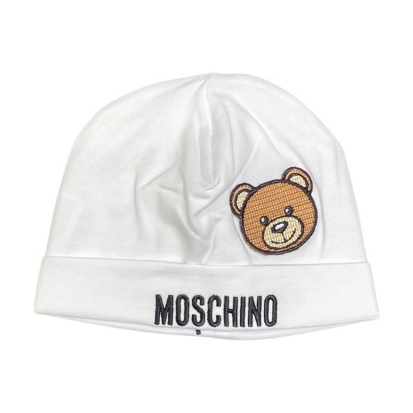 Moschino - Cappello con orsetto - Bianco