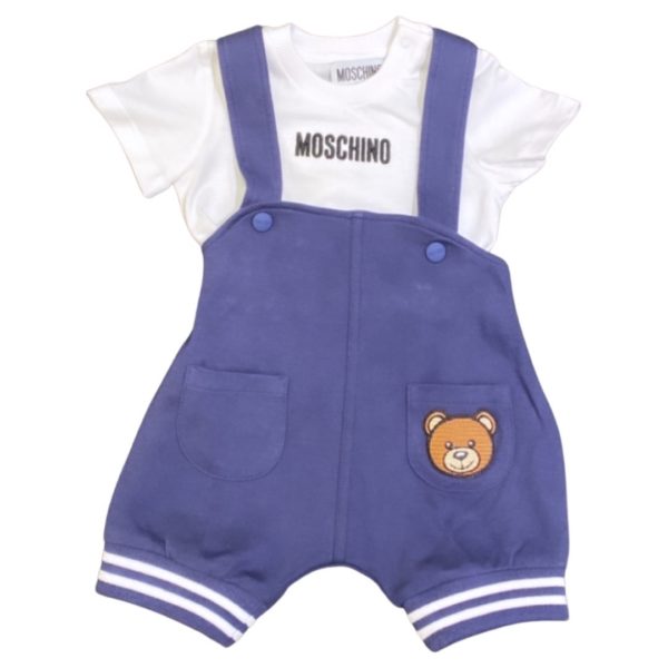 Moschino - Salopette bimbo - Blu Bianco