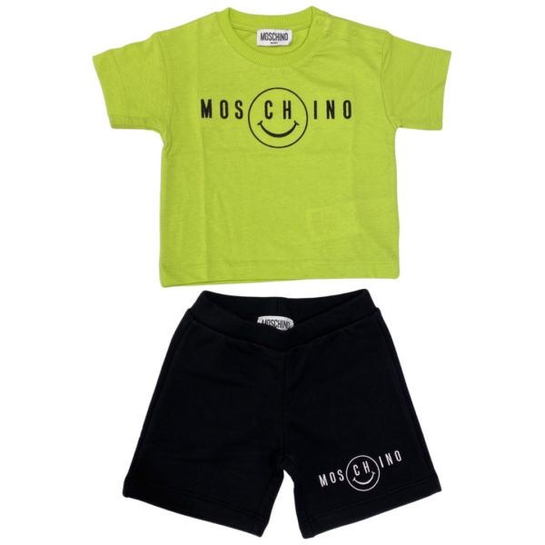 Moschino - T-shirt e bermuda bimbi - Verde Nero