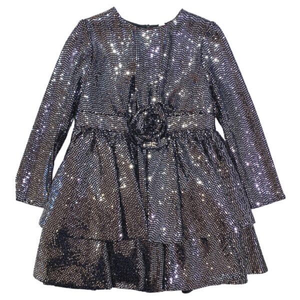 Elisabetta Franchi - Abito paillettes silver