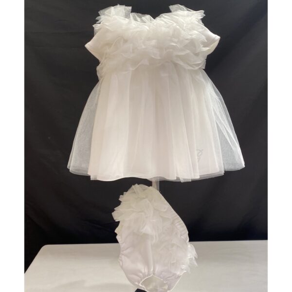 Miss Blumarine - Abito bianco con tulle