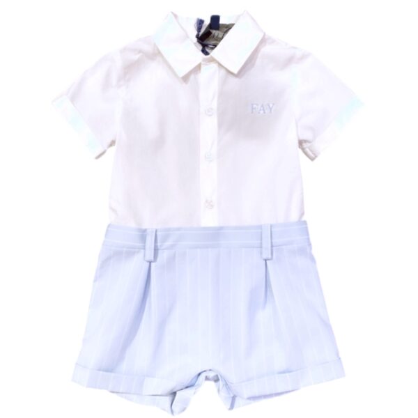 Fay - Pagliaccetto bianco cielo con logo cielo