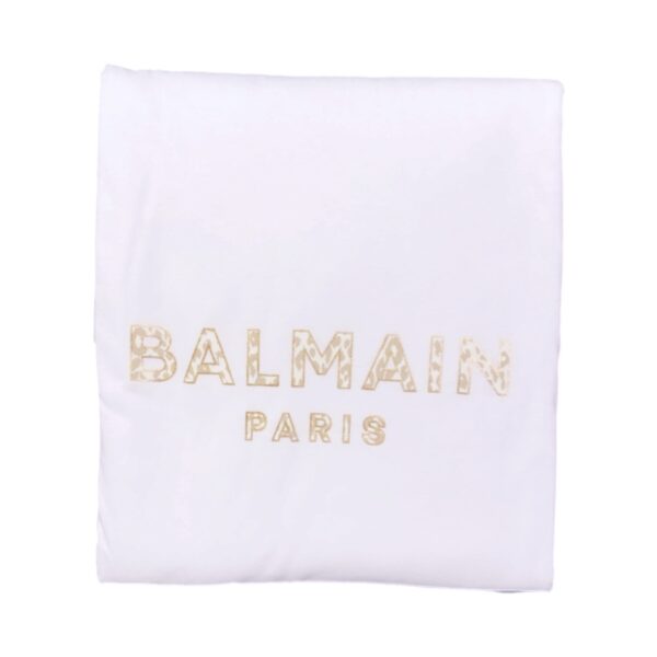 Balmain - Coperta bianca con logo dorato