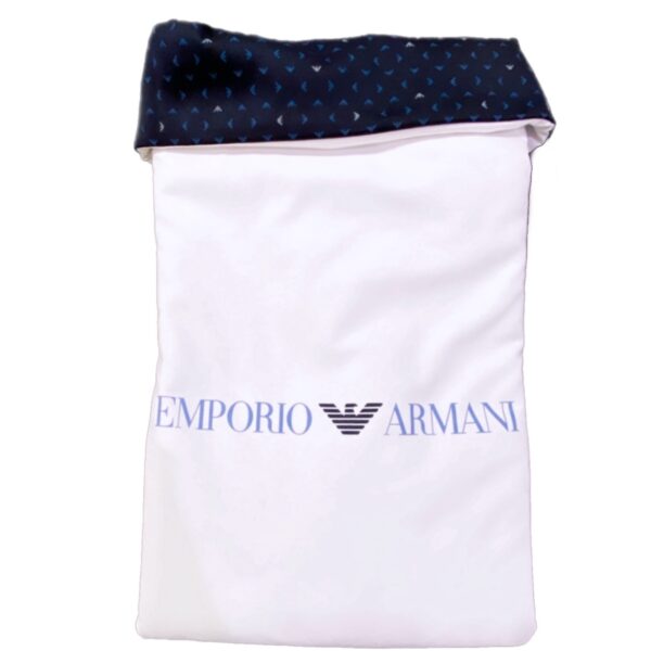 Giorgio Armani - Coperta bianca e blu logata