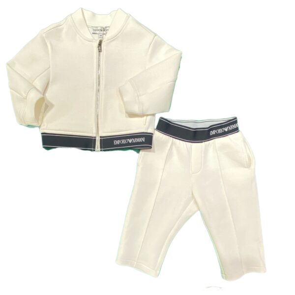 Giorgio Armani - Felpa con zip ed elastico logato