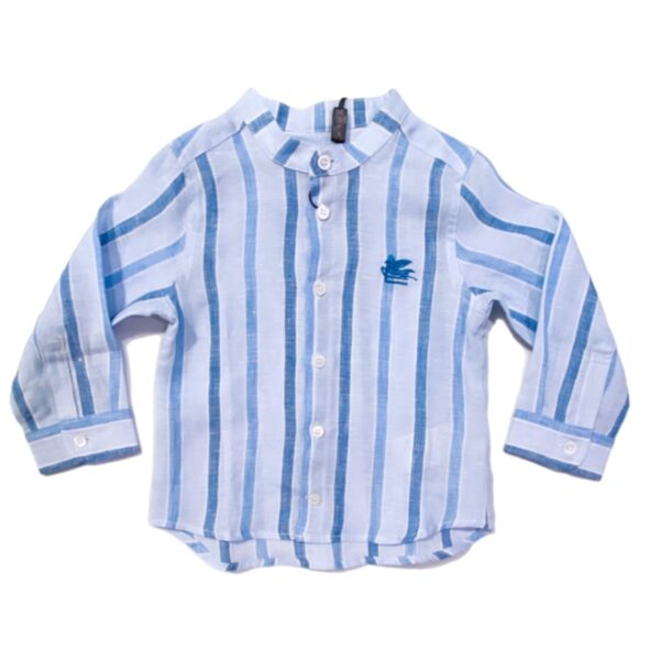Etro - Camicia color cielo con logo