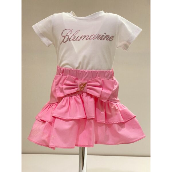 Miss Blumarine - Gonna rosa con fiocco logato