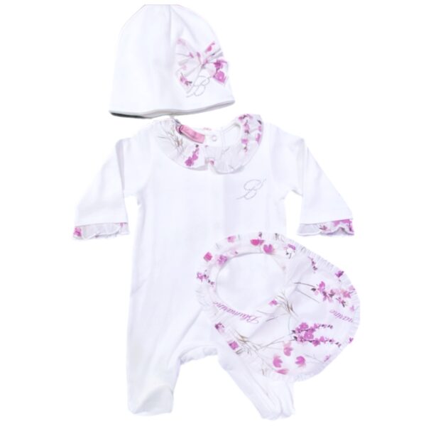 Miss Blumarine - Tutina con cappelli e bavaglino
