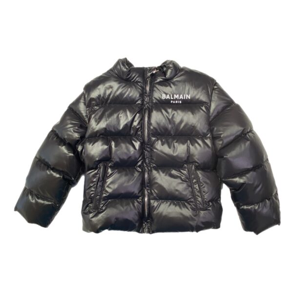 Balmain - Giubbino nero con logo bianco