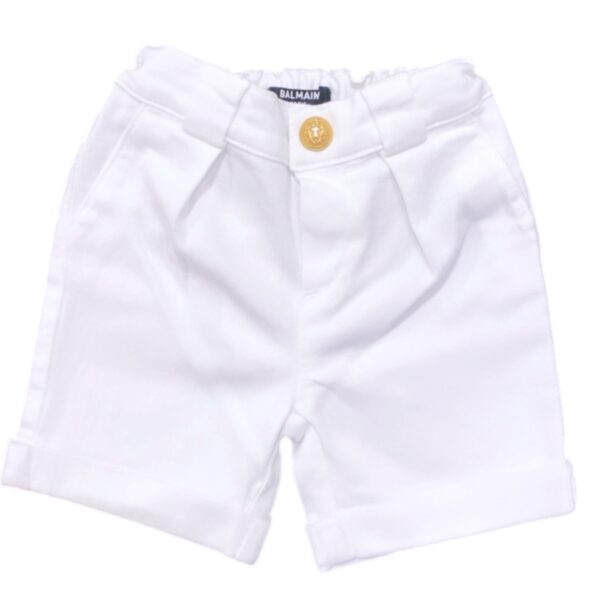 Balmain - Pantalone bianco con bottone dorato