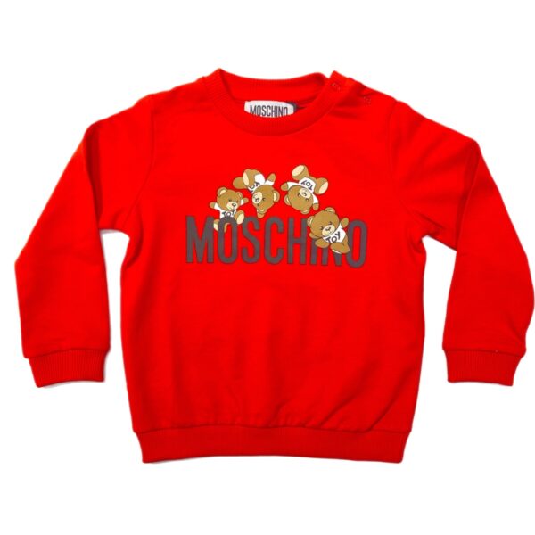 Felpa - T Shirt manica lunga rossa con logo