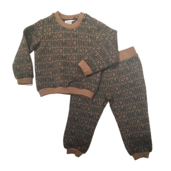 Moschino - Completo due pezzi marrone logato