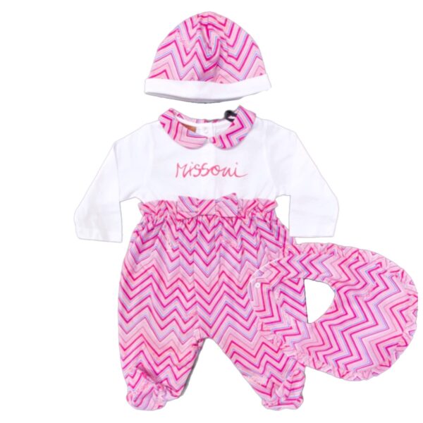 Missoni - Completo tre pezzi bianco e rosa