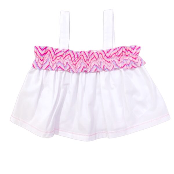 Missoni - Top corto bianco e fucsia