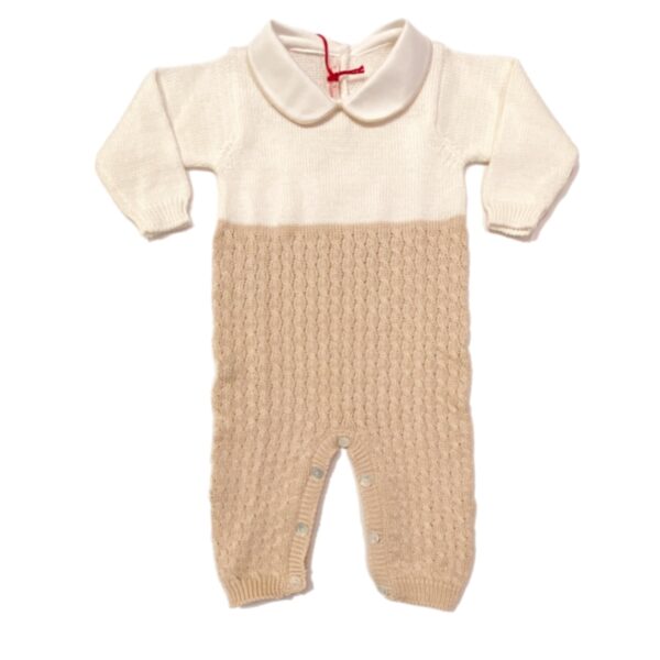 Scaldacuore - Tutina bianca e beige lunga