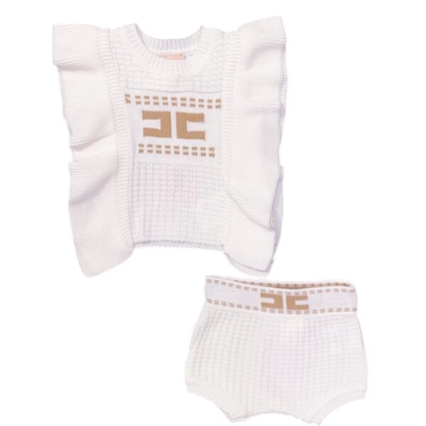 Elisabetta Franchi - Top in filo cotone logato