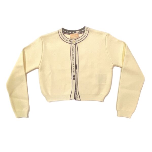 Elisabetta Franchi - Maglia aperta logata