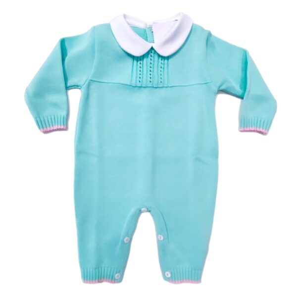 I Delfi - Tutina filo cotone verde e rosa