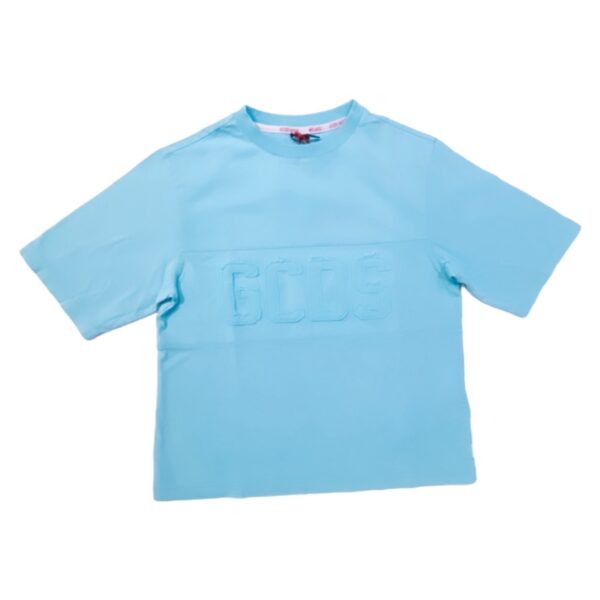 Gcds - T Shirt color cielo logata