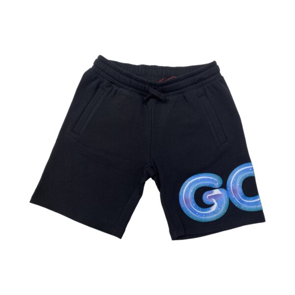 Gcds - Bermuda corta nera con logo cielo