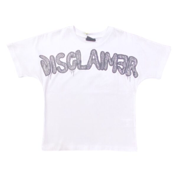 Disclaimer - T Shirt bianca logata