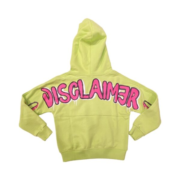 Disclaimer - Felpa bambina verde lime logata