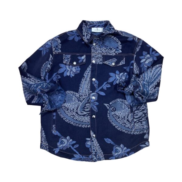 Etro - Giacca blu in tessuto jeans