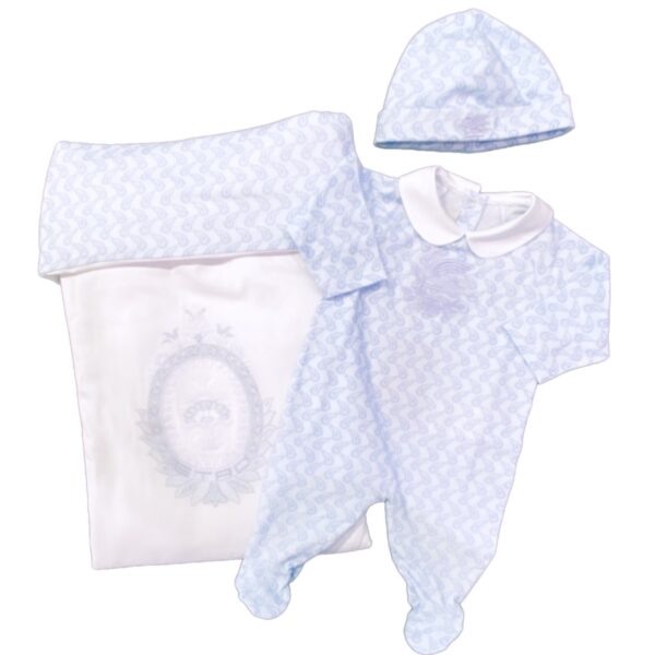 Etro - Coperta bianco e cielo logata