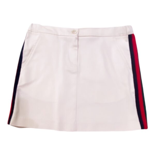 Gucci - Gonna corta bianca con bande laterali