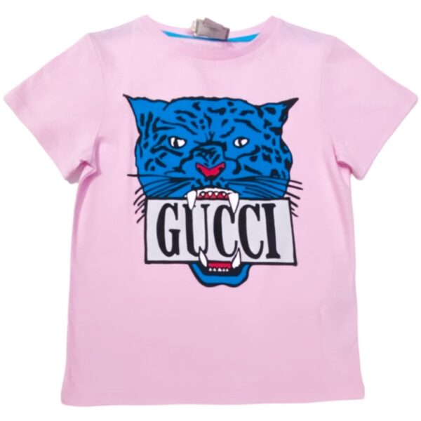 Gucci - T Shirt lilla con stampa logo