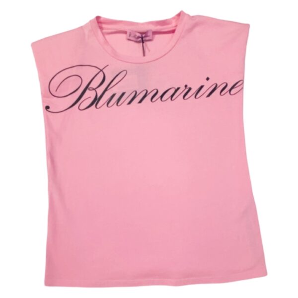 Miss Blumarine - T Shirt bambina rosa con logo