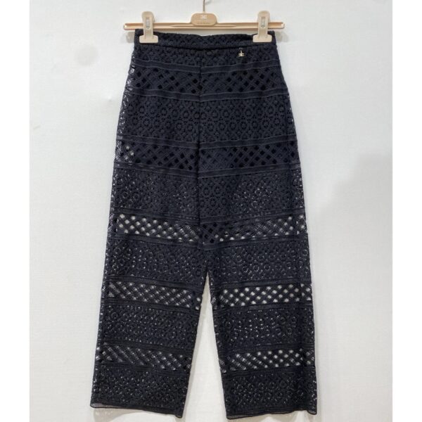 Elisabetta Franchi - Pantalone nero ricamato