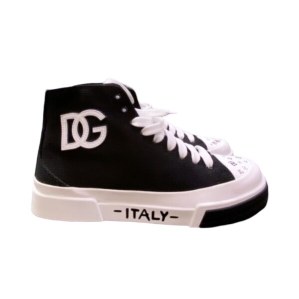 Dolce & Gabbana - Scarpa nera alta con log bianco