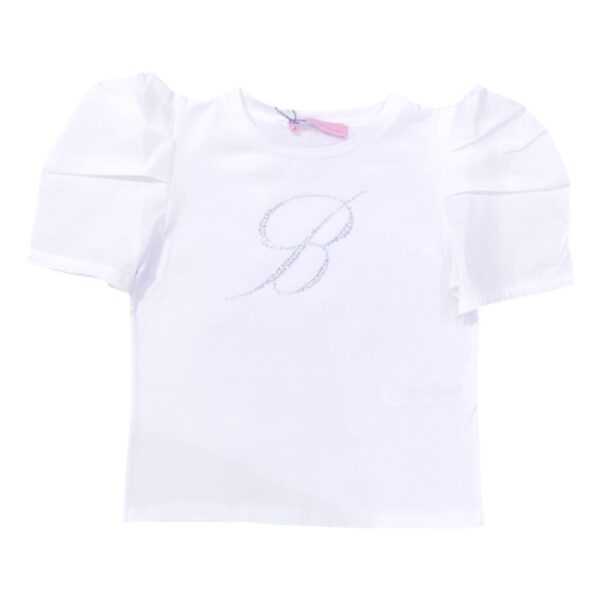 Miss Blumarine - T Shirt bianca con logo