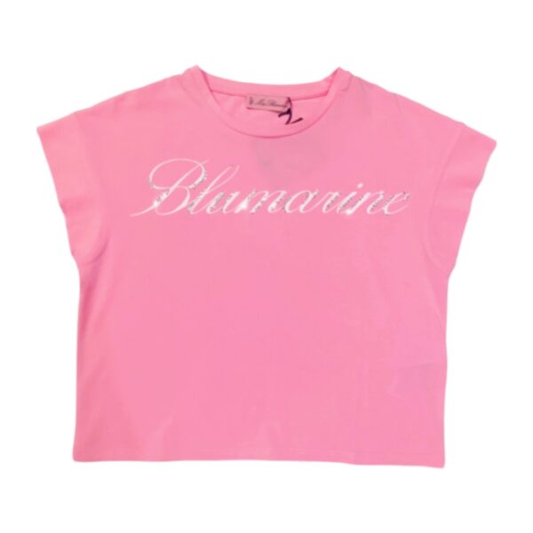 Miss Blumarine - T Shirt rosa logata