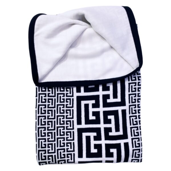 Balmain - Coperta bianca e nera logata