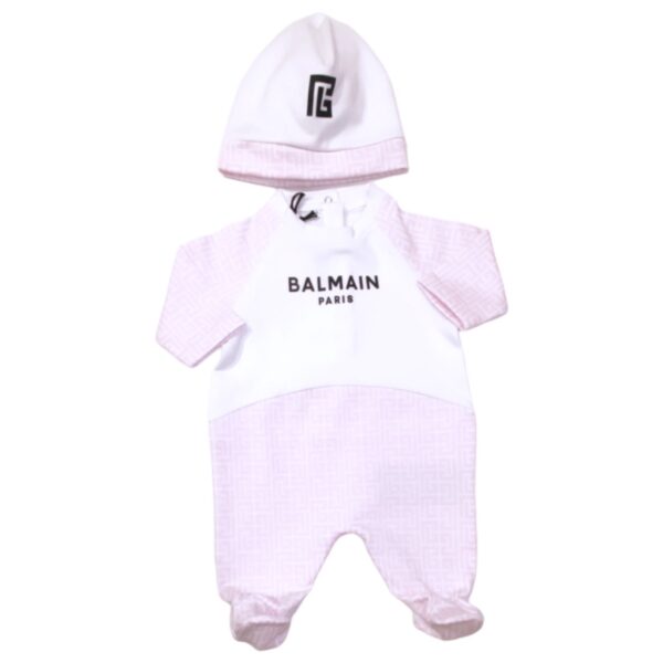 Balmain - Kit regalo bianco e rosa logato