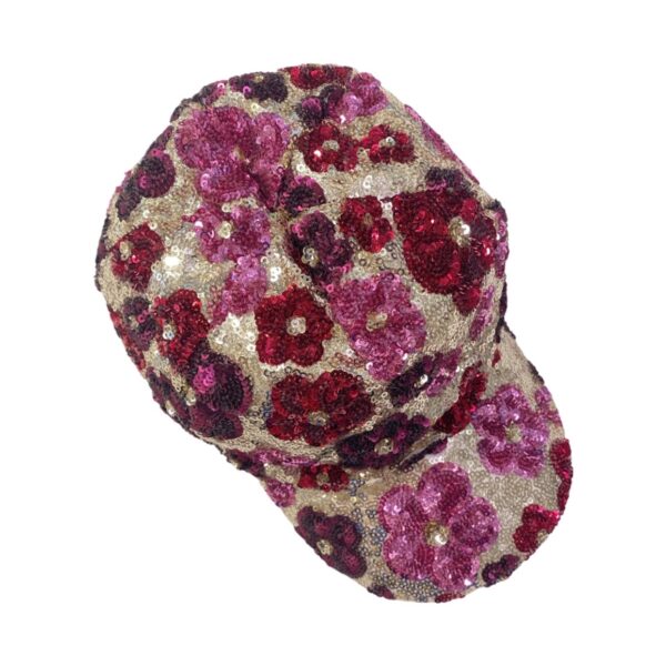 Simonetta - Cappello logato base oro e fiori